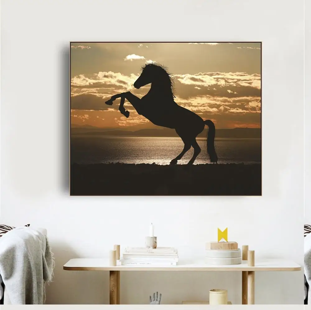 Laeacco Canvas Calligraphy Painting Sunset Horse Posters and Prints Wall Artwork Paintings for Living Room Decoration Pictures
Laeacco Canvas Calligraphy Painting Sunset Horse Posters and Prints Wall Artwork Paintings for Living Room Decoration Pictures