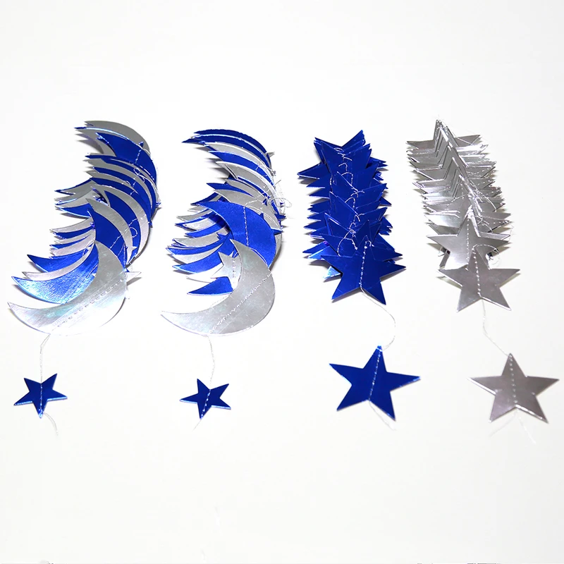 4M*4 Reflective Silver Blue Gold Stars Moon Paper Garlands Decoration Paper String Banner Wedding Birthday Home Decoration
4M*4 Reflective Silver Blue Gold Stars Moon Paper Garlands Decoration Paper String Banner Wedding Birthday Home Decoration