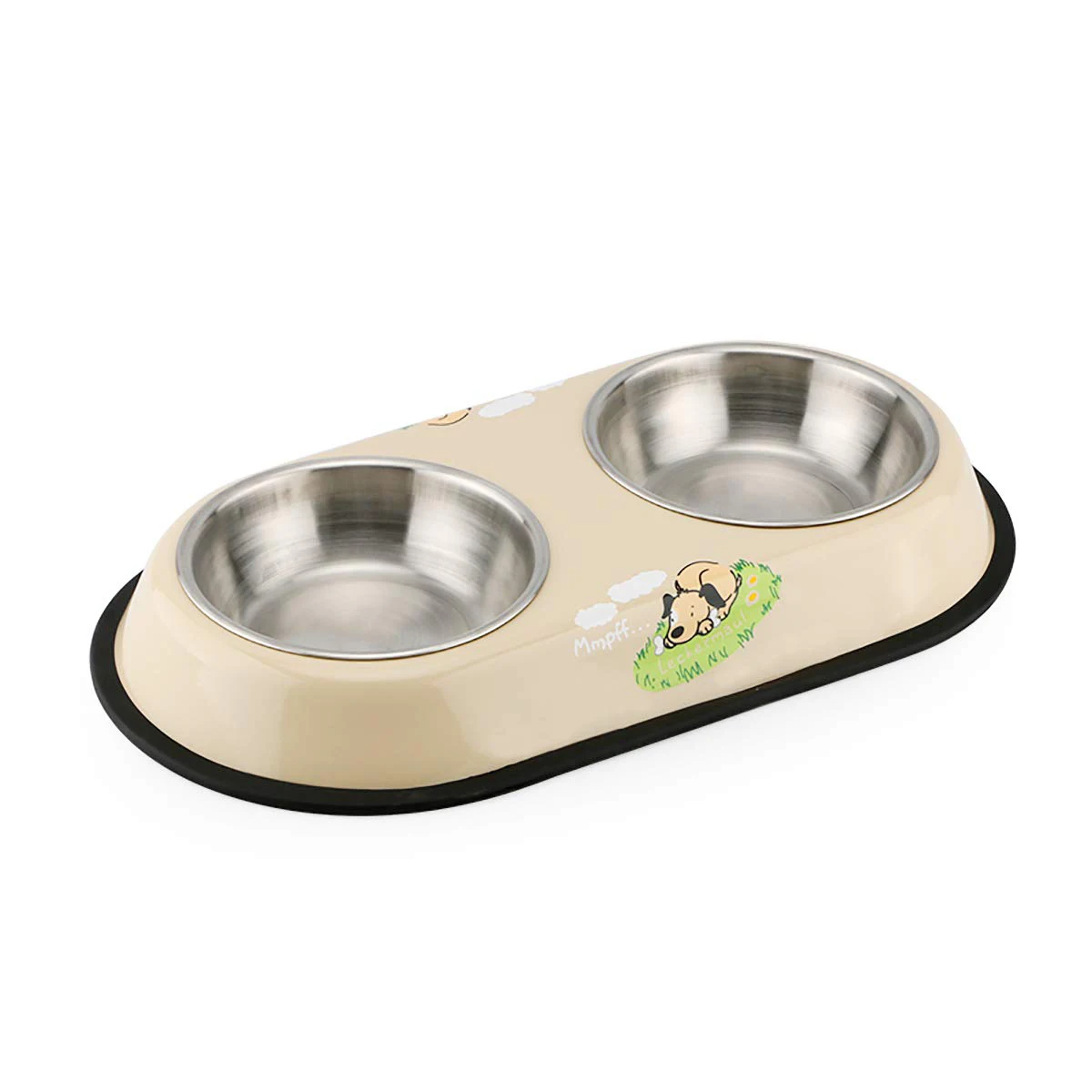 Pet Dog Bowls Double Dog Food Water Bowl Cat Bowl Set with Sturdy Full Stainless Steel Stand Non-Skid Rubber Base 16 oz PW029
Pet Dog Bowls Double Dog Food Water Bowl Cat Bowl Set with Sturdy Full Stainless Steel Stand Non-Skid Rubber Base 16 oz PW029