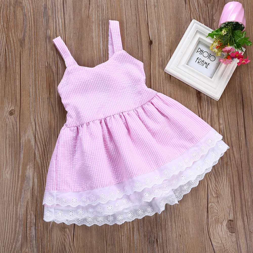 Girls Princess Dress Children Evening Clothing Kids Chiffon Quality Lace Dresses BabyGirl Party Prom Pearl 2019 New Summer | Мать и