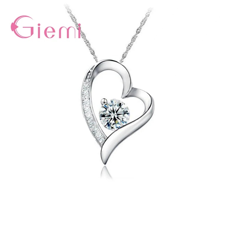 Wholesales Jewelry 925 Sterling Silver Heart Necklaces Pendant Big Cubic Zirconia CZ 18" Chain Necklace Accessories for Sale
Wholesales Jewelry 925 Sterling Silver Heart Necklaces Pendant Big Cubic Zirconia CZ 18" Chain Necklace Accessories for Sale