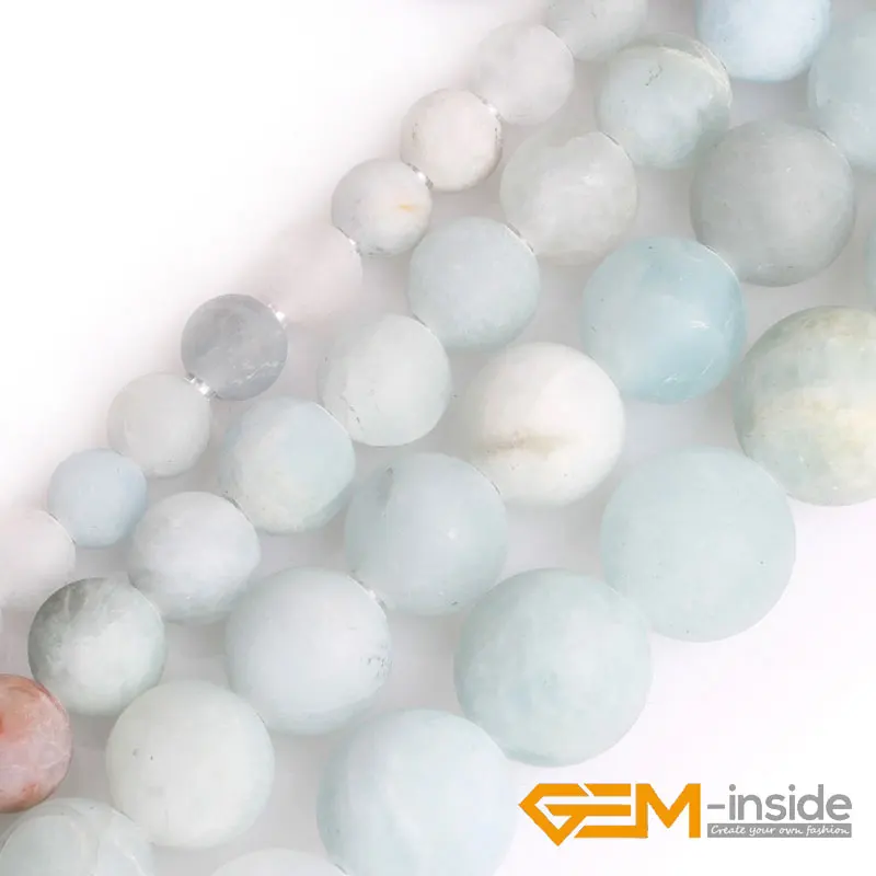 Selectable size: 6/8/10/12mm GEM-inside 1.5mm-2mm Big Hole Natural Round Blue Aquamarines Matte Beads For Jewelry Making15Inches
Selectable size: 6/8/10/12mm GEM-inside 1.5mm-2mm Big Hole Natural Round Blue Aquamarines Matte Beads For Jewelry Making15Inches