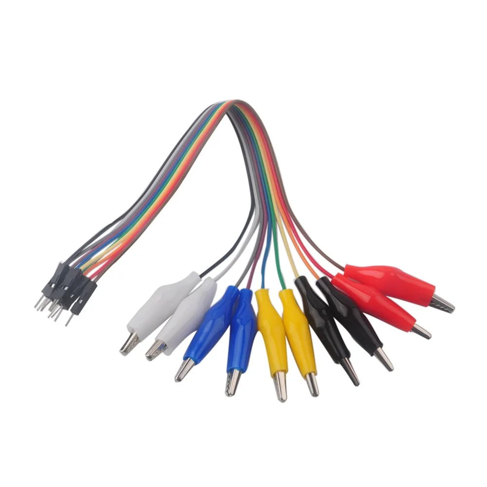 10Pcs/Set Alligator Clip to Dupont Wire 10pin 20cm Male, Crocodile Clip for Test Lead ,For Arduino Raspberry pi Makey FZ3340
10Pcs/Set Alligator Clip to Dupont Wire 10pin 20cm Male, Crocodile Clip for Test Lead ,For Arduino Raspberry pi Makey FZ3340