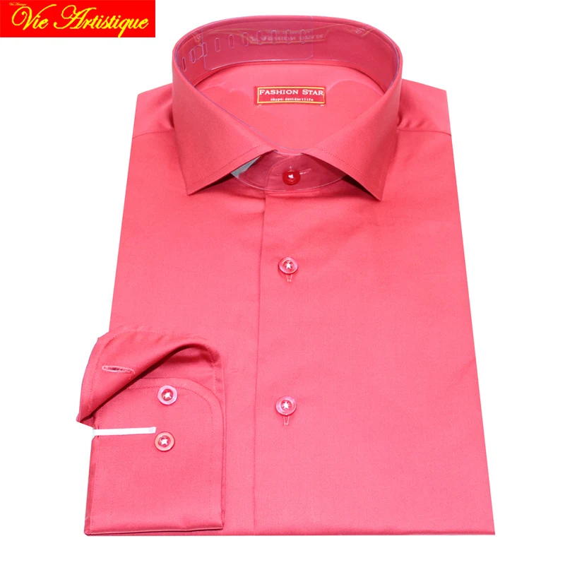 male long sleeve business formal dress satin red face cotton shirts men's big size casual shirt tailor made slim fit xl 2018 VA
male long sleeve business formal dress satin red face cotton shirts men's big size casual shirt tailor made slim fit xl 2018 VA