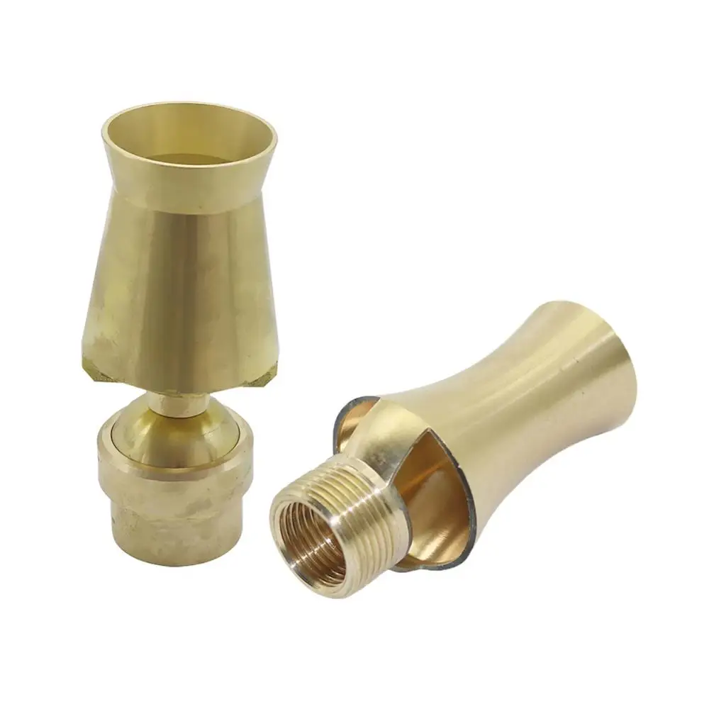 

Ornamental Adjustable Brass Air-Blended Bubbling Jet Fountain Nozzles 1/2" 3/4" 1" 1.5" 2" inner Thread Garden Pond Sprinklers