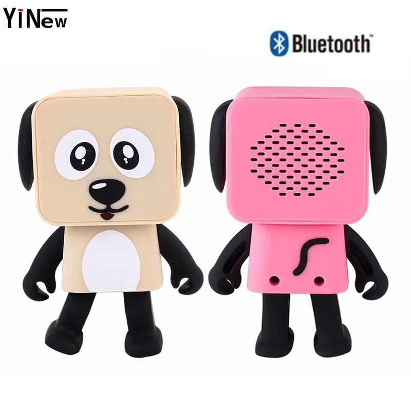 Мультфильм Bluetooth Динамик Портативный танец робот собака звуковой ящик мини usb для