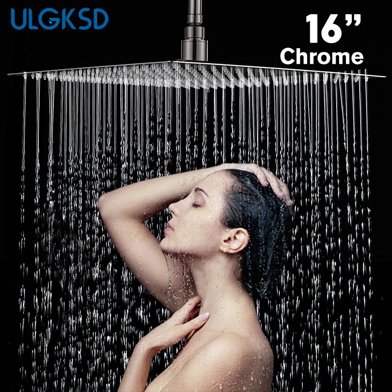 ULGKSD Shower Head 16 Inch Luxury Ultrathin Rainfall Shower Head Stainless Steel Chrome Nickel Bathroom Faucet Accessory
ULGKSD Shower Head 16 Inch Luxury Ultrathin Rainfall Shower Head Stainless Steel Chrome Nickel Bathroom Faucet Accessory