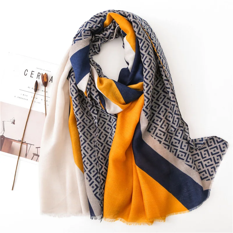 Ladies New Fashion Geometric Patchwork Fringe Viscose Shawl Scarf Autumn Winter Muffler Headband Foulards Sjaal Wrap Hijab Snood
Ladies New Fashion Geometric Patchwork Fringe Viscose Shawl Scarf Autumn Winter Muffler Headband Foulards Sjaal Wrap Hijab Snood