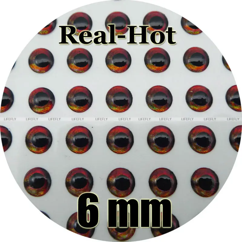 6mm 3D Real.Hot / Wholesale 350 Soft Molded 3D Holographic Fish Eyes, Fly Tying, Jig, Lure Making
6mm 3D Real.Hot / Wholesale 350 Soft Molded 3D Holographic Fish Eyes, Fly Tying, Jig, Lure Making