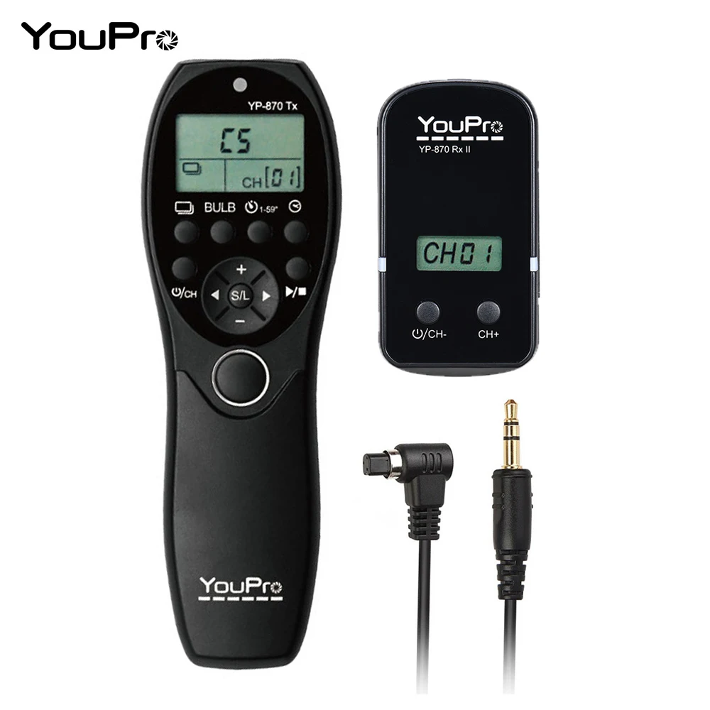 Беспроводной пульт дистанционного управления YouPro YP-870 N3 2,4G, ЖК-таймер, спуск затвора, передатчик, приемник для Canon 7D 5D 5D2 5D3 DSLR камеры
Беспроводной пульт дистанционного управления YouPro YP-870 N3 2,4G, ЖК-таймер, спуск затвора, передатчик, приемник для Canon 7D 5D 5D2 5D3 DSLR камеры