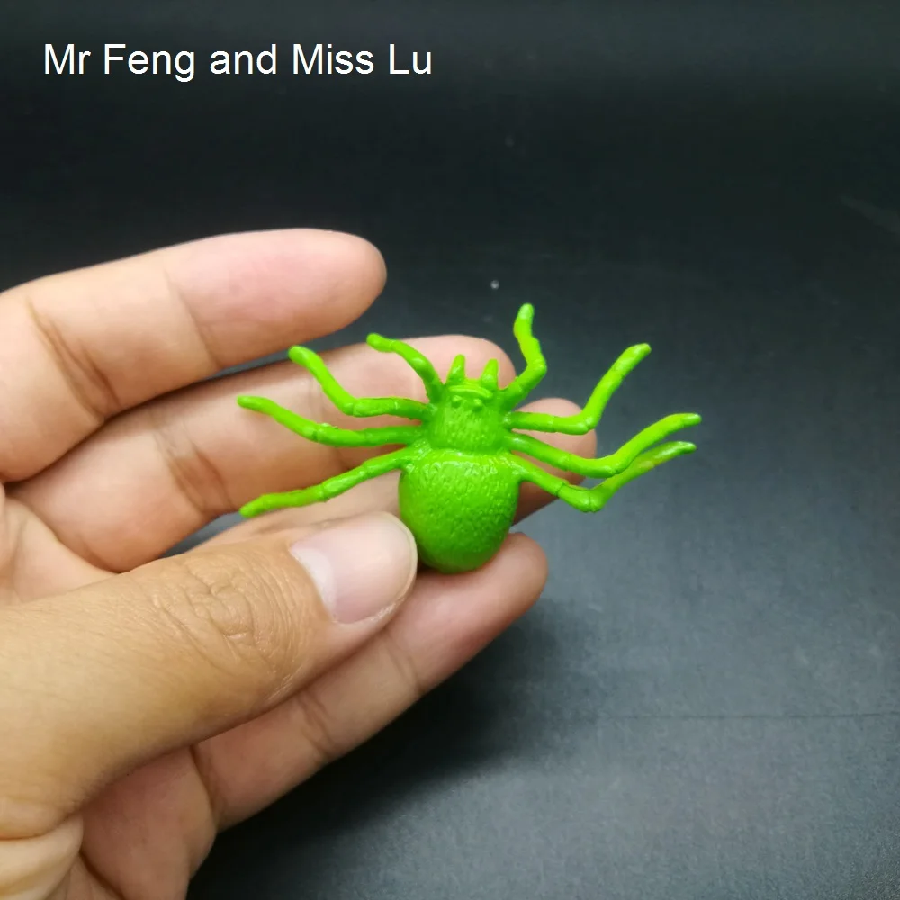 Фото Зеленый Паук вставки практичные шутки остроты игрушки Science животные Модель