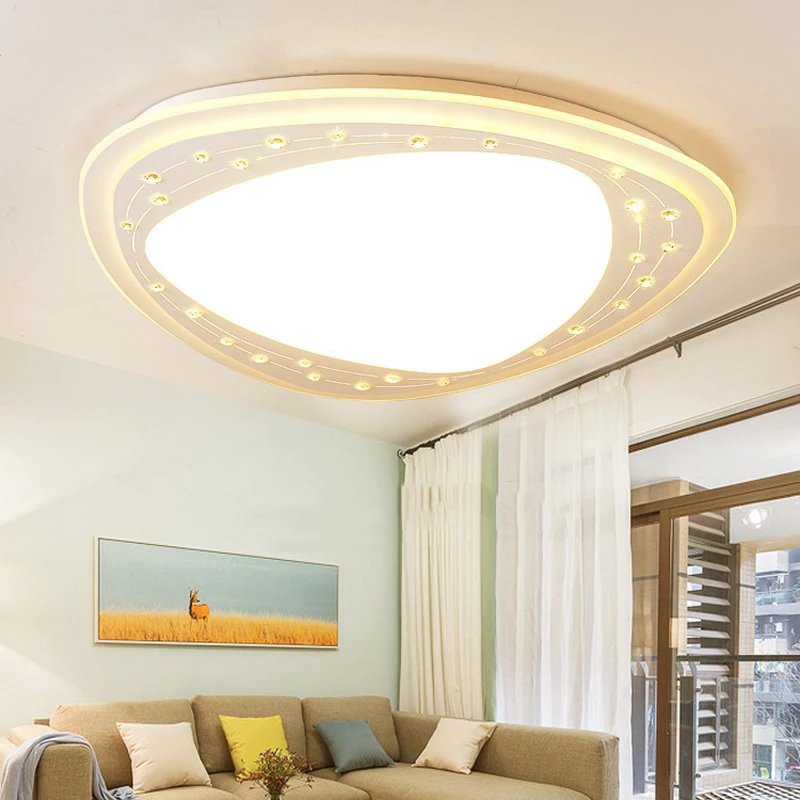 

Modern Remote Control Dimmable LED Ceiling Lamp K9 Lustre Crystal Ceiling Light Acrylic Living Room Bedroom Lighting Fixtures