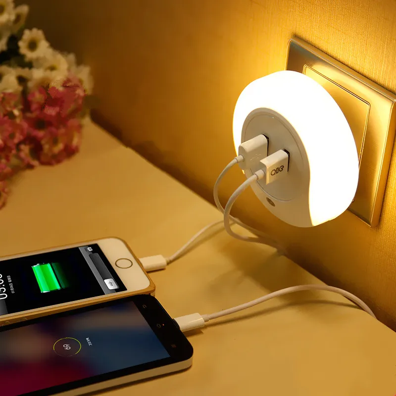 Jiaderui Smart Light Sensor Baby Night Light with USB Socket Bedside Light Home Indoor Wall Lamp Bedroom Lighting Fast charging
Jiaderui Smart Light Sensor Baby Night Light with USB Socket Bedside Light Home Indoor Wall Lamp Bedroom Lighting Fast charging