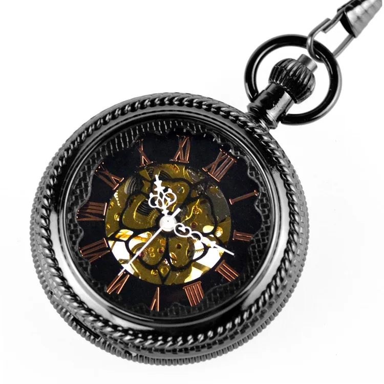 Gun Black Skeleton Mechanical Hand Wind Pocket & Fob Watches Clamshell Magnifier Men's Pocket Watch Pendant Full Hunter Gift
Gun Black Skeleton Mechanical Hand Wind Pocket & Fob Watches Clamshell Magnifier Men's Pocket Watch Pendant Full Hunter Gift