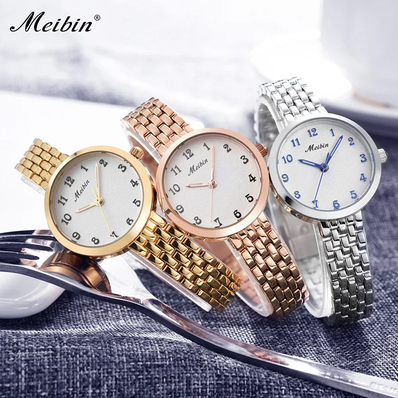 MEIBIN Brand Women Watch Fashion Luxury Stainless Steel Female Clock Watch Women Reloj Mujer Women Watches montre femme 2020
MEIBIN Brand Women Watch Fashion Luxury Stainless Steel Female Clock Watch Women Reloj Mujer Women Watches montre femme 2020