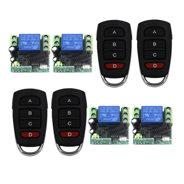 Wireless 1 Channel Remote Control Switch 4pcs 12V 10A ReceiverS and 4pcs Transmitters RF Gate Garage Door SKU: 5431
Wireless 1 Channel Remote Control Switch 4pcs 12V 10A ReceiverS and 4pcs Transmitters RF Gate Garage Door SKU: 5431