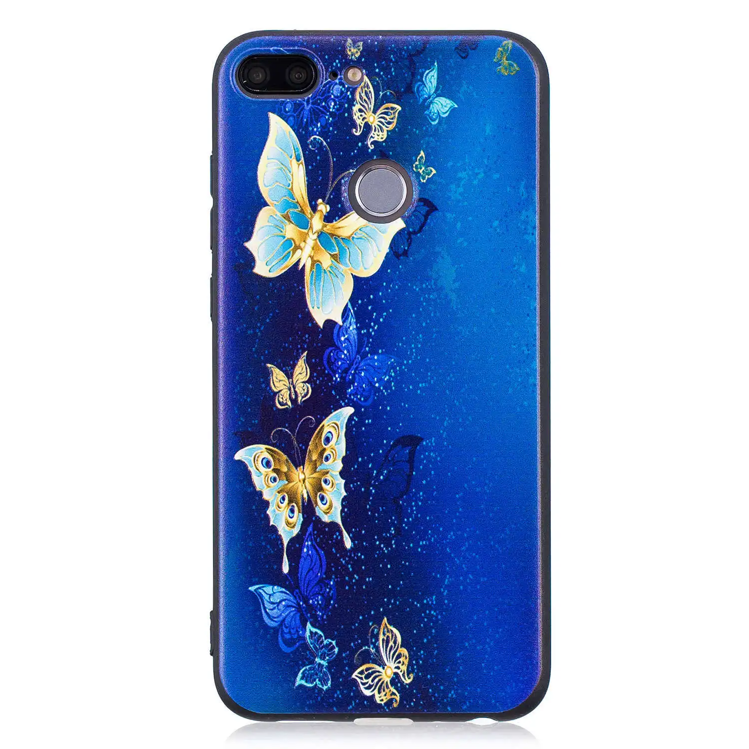 Чехол для телефона huawei Honor 9 lite мягкий чехол из ТПУ с темным рельефным рисунком
