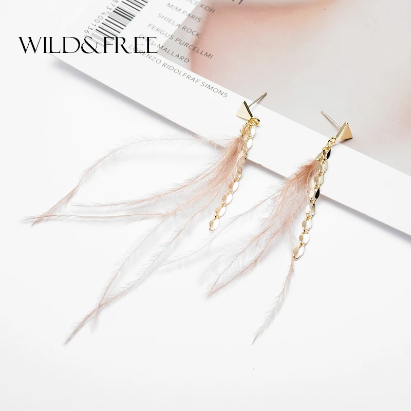 Wild & Free Long Droop Genuine Feather Earrings Statement New Design Triangle Ear Studs for Women Exquisite Tassel Jewelry
Wild & Free Long Droop Genuine Feather Earrings Statement New Design Triangle Ear Studs for Women Exquisite Tassel Jewelry