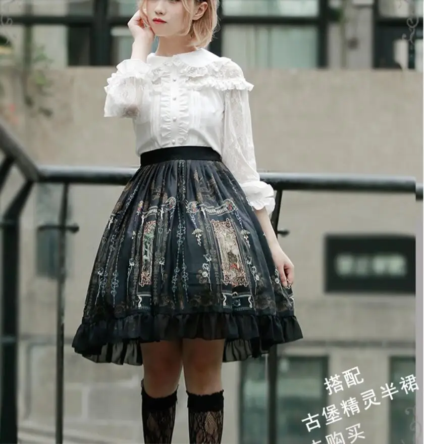 2019 New Long-sleeved Lolita Shirt Lace Ruffled Harajuku Retro Palace Dress Elegant Women Blouses Tops
2019 New Long-sleeved Lolita Shirt Lace Ruffled Harajuku Retro Palace Dress Elegant Women Blouses Tops