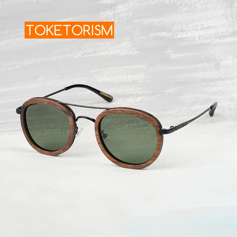 Toketorism retro round sunglasses wood polarized glasses for women vintage male sunglasses 0603
Toketorism retro round sunglasses wood polarized glasses for women vintage male sunglasses 0603