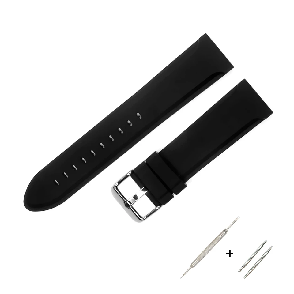 High Quality Silicone Watch Strap 18mm 20mm 22mm 24mm 26mm 28mm 30mm Watch Band Black Soft Watchband Waterproof Durable for Hour
High Quality Silicone Watch Strap 18mm 20mm 22mm 24mm 26mm 28mm 30mm Watch Band Black Soft Watchband Waterproof Durable for Hour
