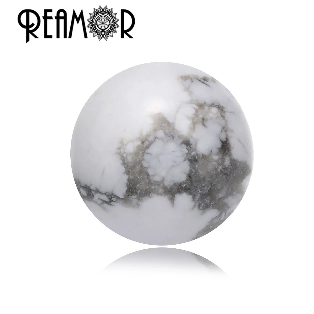 REAMOR White Howlite Natural Stone Spacer Beads Round Small Hole Bead Charms DIY Beaded Bracelet Men Jewelry Making 6/8/10 mm
REAMOR White Howlite Natural Stone Spacer Beads Round Small Hole Bead Charms DIY Beaded Bracelet Men Jewelry Making 6/8/10 mm