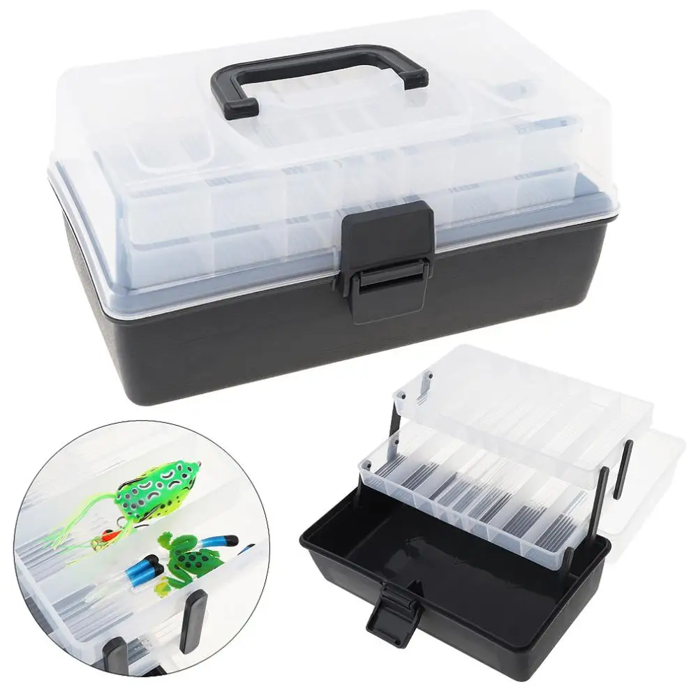 Portable 3 Layers Fishing Accessories Box 30 x 18 x 15cm Fishing Lure Reel Tools Box Durable Plastic Big Fishing Tackle Box
Portable 3 Layers Fishing Accessories Box 30 x 18 x 15cm Fishing Lure Reel Tools Box Durable Plastic Big Fishing Tackle Box