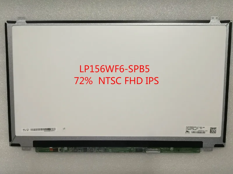IPS FHD LCD LED Screen LP156WF6 SPB5 LP156WF6 (SP)(B5) LP156WF6-SPB5 Original New matrix 72% NTSC color
IPS FHD LCD LED Screen LP156WF6 SPB5 LP156WF6 (SP)(B5) LP156WF6-SPB5 Original New matrix 72% NTSC color