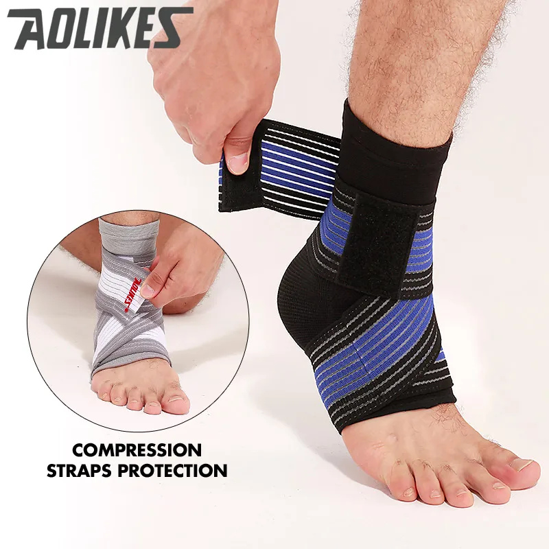 AOLIKES 1 шт. Спортивная деформация лодыжки обертывания бинтов эластичные