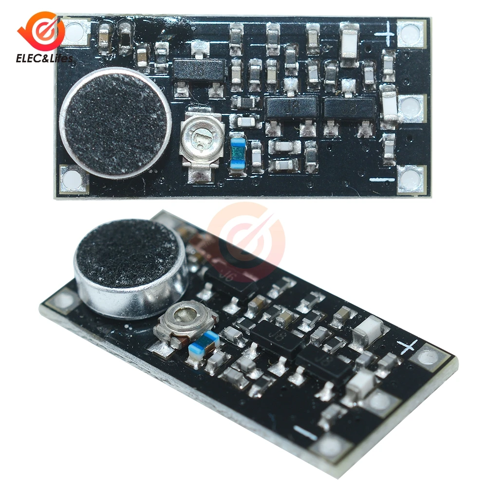 

88-115MHz Mini FM Wireless Microphone Surveillance Frequency Transmitter Module Board For Arduino Adjustable Capacitor DC 2V-9V