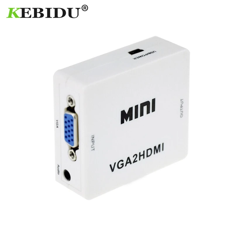 Переходник Kebidu Mini VGA/HDMI, 1080P, для проектора, ПК, ноутбука, HDTV с преобразователем аудио VGA2
Переходник Kebidu Mini VGA/HDMI, 1080P, для проектора, ПК, ноутбука, HDTV с преобразователем аудио VGA2