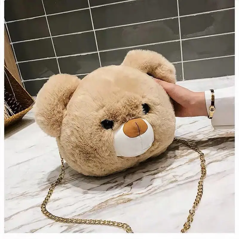 Cute Animals Purse Plush Teddy Bear Head Bag for Women 2018 Kids Gift Toy Shoulder Bag Chain Women Messenger Bag Kawai Toy Bag
Cute Animals Purse Plush Teddy Bear Head Bag for Women 2018 Kids Gift Toy Shoulder Bag Chain Women Messenger Bag Kawai Toy Bag