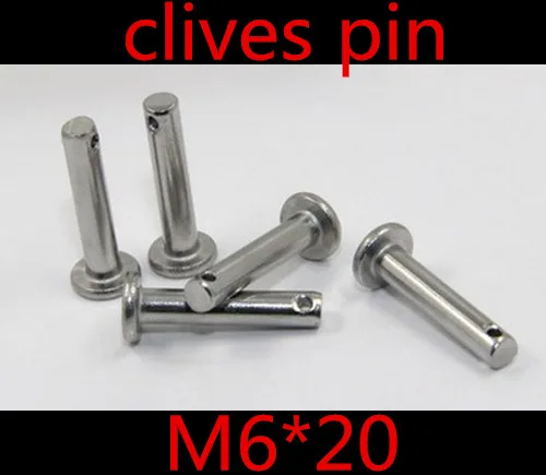 20pcs/lot M6*20 6mm M6 304 stainless steel Clevis Pin,Flat head cylindrical pin with hole
20pcs/lot M6*20 6mm M6 304 stainless steel Clevis Pin,Flat head cylindrical pin with hole