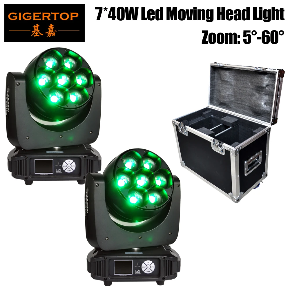 2IN1 Shockproof Flightcase Pack 7x40W 4IN1 Led Moving Head Light Zoom Beam Wash Effect For Disco Stage 2x Hanging Aluminum Clamp
2IN1 Shockproof Flightcase Pack 7x40W 4IN1 Led Moving Head Light Zoom Beam Wash Effect For Disco Stage 2x Hanging Aluminum Clamp