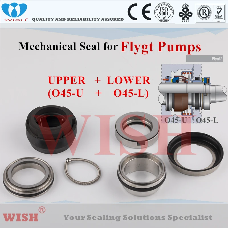 45/45mm upper (O)+ lower (O) mechanical seal /Flygt and Grindex pump code 2201.011.LT/3140/3152/4650/4660
45/45mm upper (O)+ lower (O) mechanical seal /Flygt and Grindex pump code 2201.011.LT/3140/3152/4650/4660