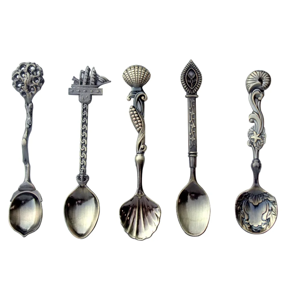 ZORASUN 5PCS Vintage Royal Style Bronze Carved Small Coffee Spoon Flatware Cutlery Mini Dessert Spoon For Snacks
ZORASUN 5PCS Vintage Royal Style Bronze Carved Small Coffee Spoon Flatware Cutlery Mini Dessert Spoon For Snacks