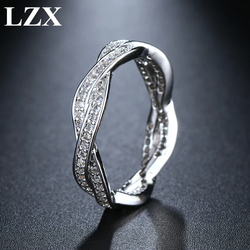 LZX Twine Design Engagement Rings for Women White/Rose Gold Color Zirconia Paved Fashion Wedding Party Jewelry anillo bijoux
LZX Twine Design Engagement Rings for Women White/Rose Gold Color Zirconia Paved Fashion Wedding Party Jewelry anillo bijoux