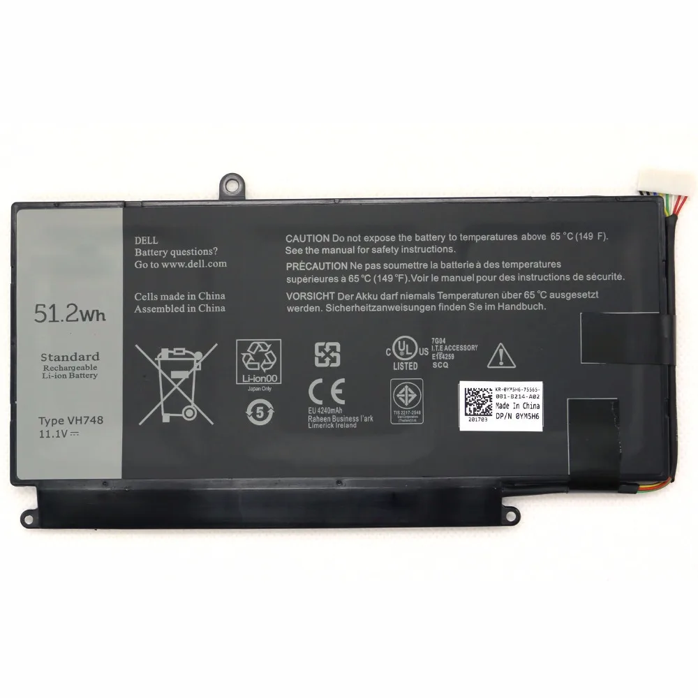 11.1V 51.2Wh VH748 YM5H6 Original Laptop Battery for Dell Vostro 5460-D3120 5460-D3230 5460-D3337 Series Notebook
11.1V 51.2Wh VH748 YM5H6 Original Laptop Battery for Dell Vostro 5460-D3120 5460-D3230 5460-D3337 Series Notebook