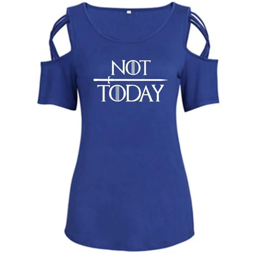 New T-Shirt For Women NOT TODAY Letters Print Bandage Off Shoulder Tops Harajuku Cotton Summer Funny Women Wonder
New T-Shirt For Women NOT TODAY Letters Print Bandage Off Shoulder Tops Harajuku Cotton Summer Funny Women Wonder