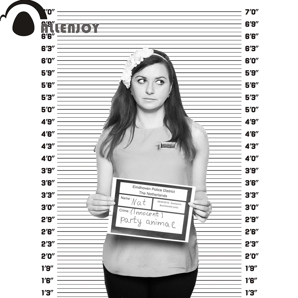 Allenjoy photography backdrops Mugshots Mug shot Bachelorette birthday Party photo booth studio background photocall
Allenjoy photography backdrops Mugshots Mug shot Bachelorette birthday Party photo booth studio background photocall