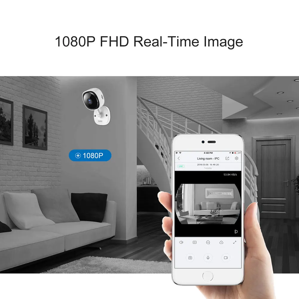 Камера видеонаблюдения SANNCE HD 1080P беспроводная сетевая мини камера Wi Fi с функцией