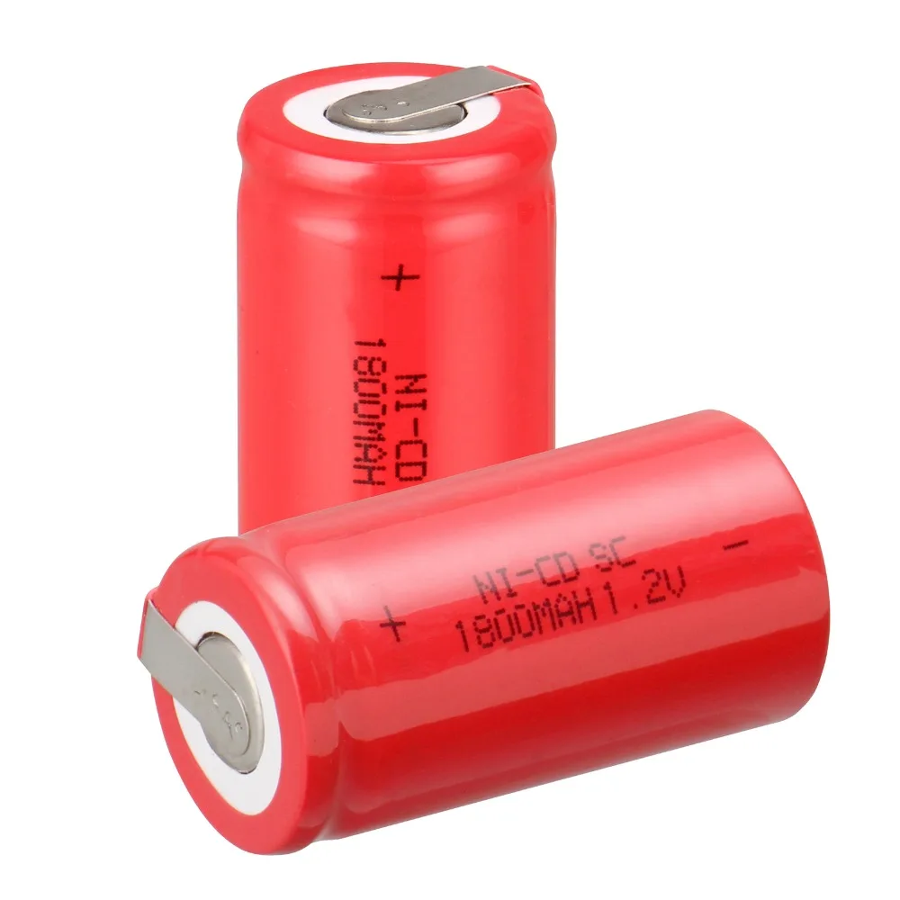11 PCS Sub C SC battery 1.2V 1800mAh rechargeable battery Ni-Cd battery with tab 4.25*2.2cm--red color
11 PCS Sub C SC battery 1.2V 1800mAh rechargeable battery Ni-Cd battery with tab 4.25*2.2cm--red color