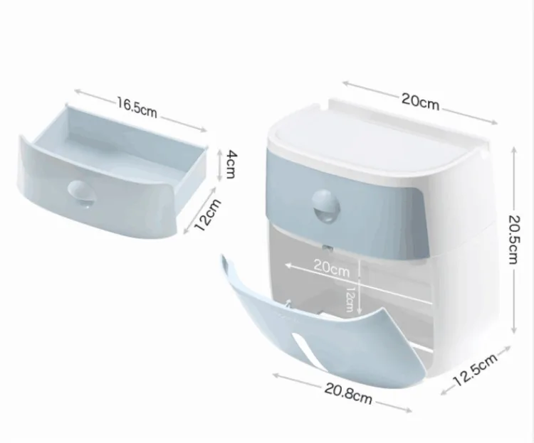 Multifunctional Practical Dual-layer Waterproof Bathroom Toilet Wall Mount Paper Roll Holder With Drawer Bathroom Accessories
Multifunctional Practical Dual-layer Waterproof Bathroom Toilet Wall Mount Paper Roll Holder With Drawer Bathroom Accessories