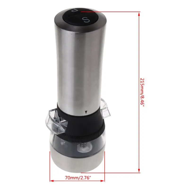 Stainless Steel Electric Pepper Grinder Seasoning Spices Mill Bottle Kitchen Tools Condiment Jar Holder
Stainless Steel Electric Pepper Grinder Seasoning Spices Mill Bottle Kitchen Tools Condiment Jar Holder