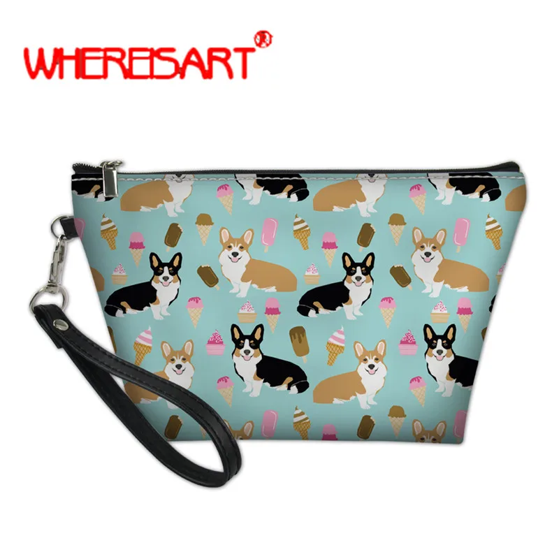 WHEREISART косметичка корги косметички для женщин bolsa maquillaje vanity сумки | Багаж и