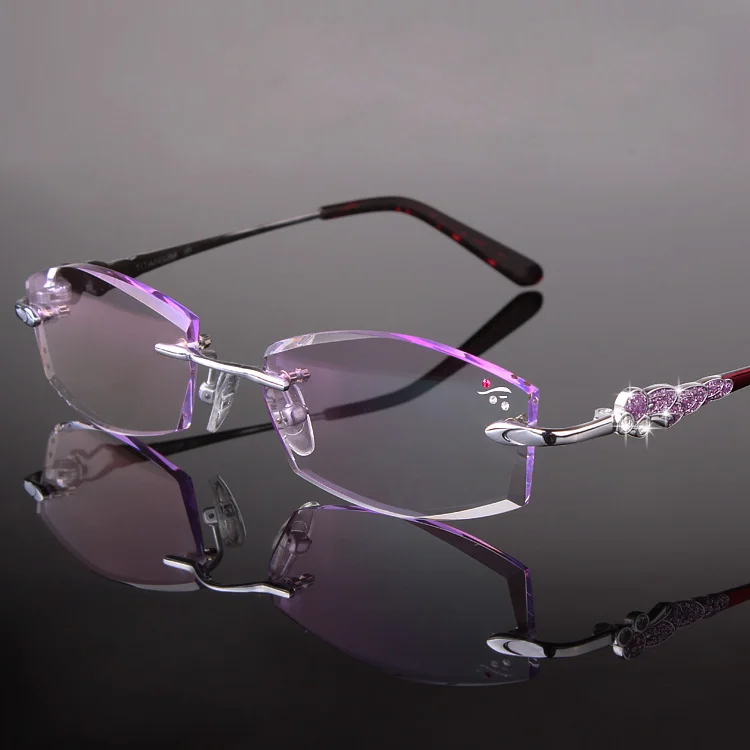 Free Shipping Customized Handmade Women Rimless Trimmed RX Eyeglasses With Engraving Flower
Free Shipping Customized Handmade Women Rimless Trimmed RX Eyeglasses With Engraving Flower