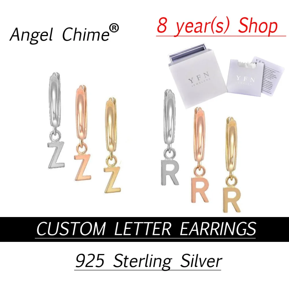 Custom Earring Angle Chime Brand Personalized Initial Letter Drop Earrings Real 925 Sterling Silver High Quality
Custom Earring Angle Chime Brand Personalized Initial Letter Drop Earrings Real 925 Sterling Silver High Quality