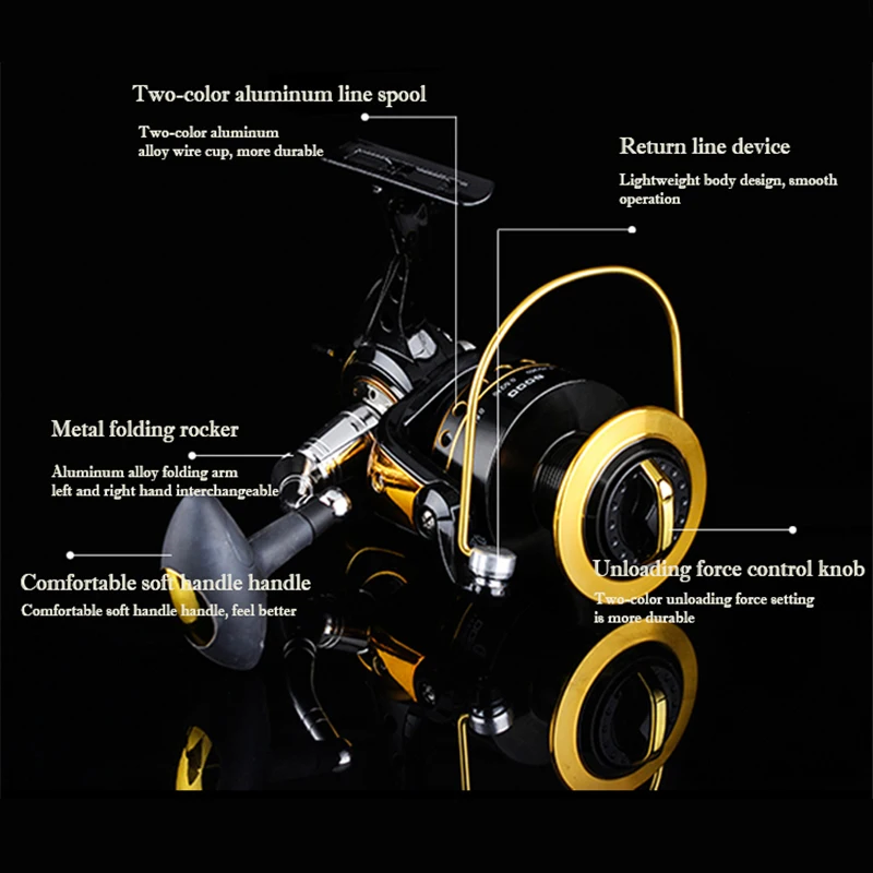 2017 11 Bearing Spinning Fishing Reel 6000 8000 10000 Speed G-Ratio 4.2:1 Spinning Casting Fishing Reel Freshwater Saltwater
2017 11 Bearing Spinning Fishing Reel 6000 8000 10000 Speed G-Ratio 4.2:1 Spinning Casting Fishing Reel Freshwater Saltwater