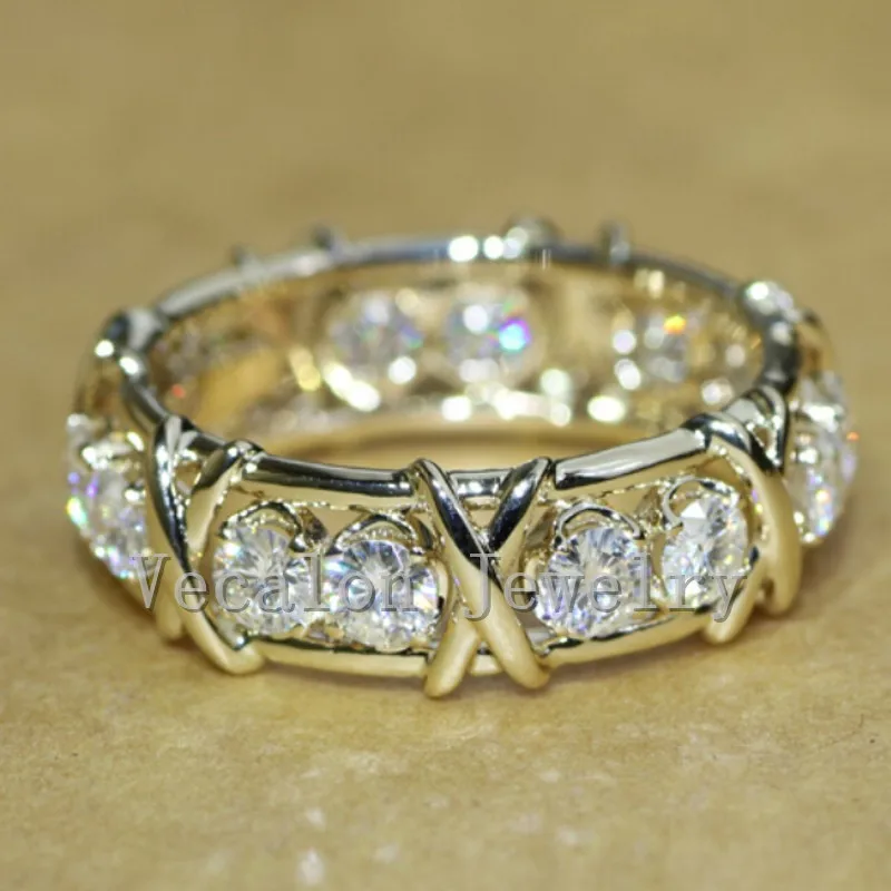 Vecalon Brand Jewelry Engagement Wedding Band ring for Women 3mm stone AAAAA Zircon Cz 10KT Yellow Gold Filled Female ring
Vecalon Brand Jewelry Engagement Wedding Band ring for Women 3mm stone AAAAA Zircon Cz 10KT Yellow Gold Filled Female ring
