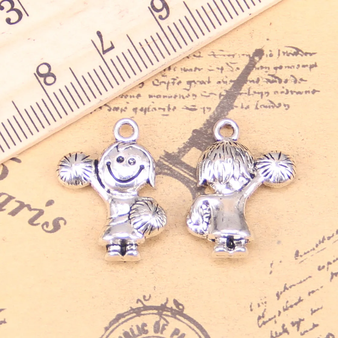 36pcs Jewelry Charms cheerleaders girl 22x15mm Antique Silver Plated Pendants Making DIY Handmade Tibetan Silver Jewelry
36pcs Jewelry Charms cheerleaders girl 22x15mm Antique Silver Plated Pendants Making DIY Handmade Tibetan Silver Jewelry